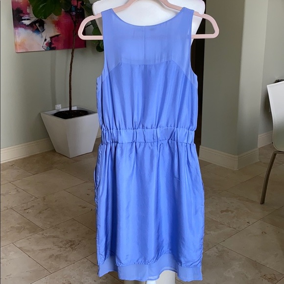 Light Blue Silk Sleeveless Banana Republic Dress - Picture 6 of 8